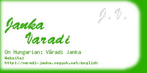 janka varadi business card